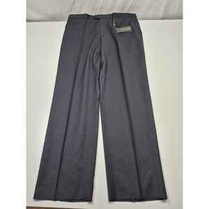 VTG Zanieri Dress Pants Mens 44x34 Gray Wool Flat Front Straight Unhemmed NWT